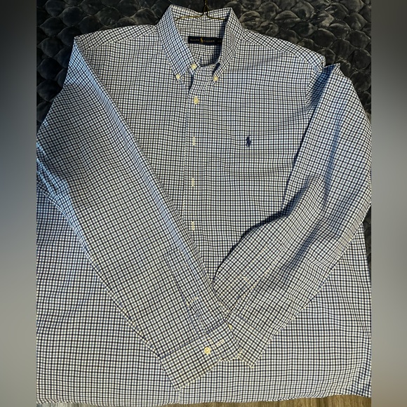Men’s Ralph Lauren XXL small checkered button down dress shirt. - Picture 3 of 7
